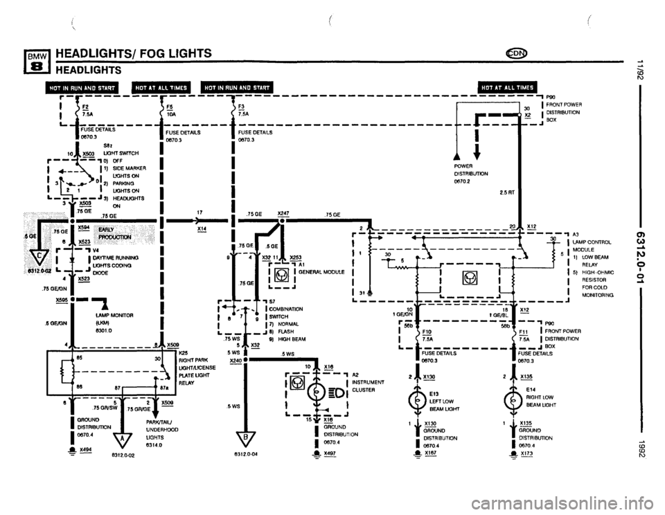 BMW 850i 1992 E31 Electrical Troubleshooting Manual 