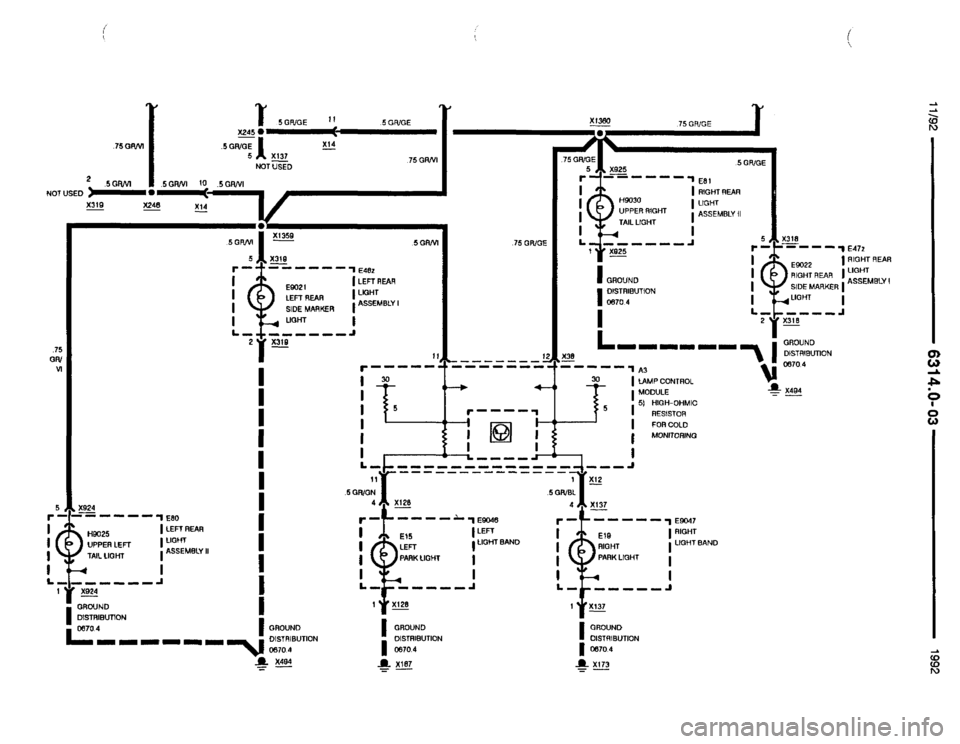 BMW 850i 1992 E31 Electrical Troubleshooting Manual 