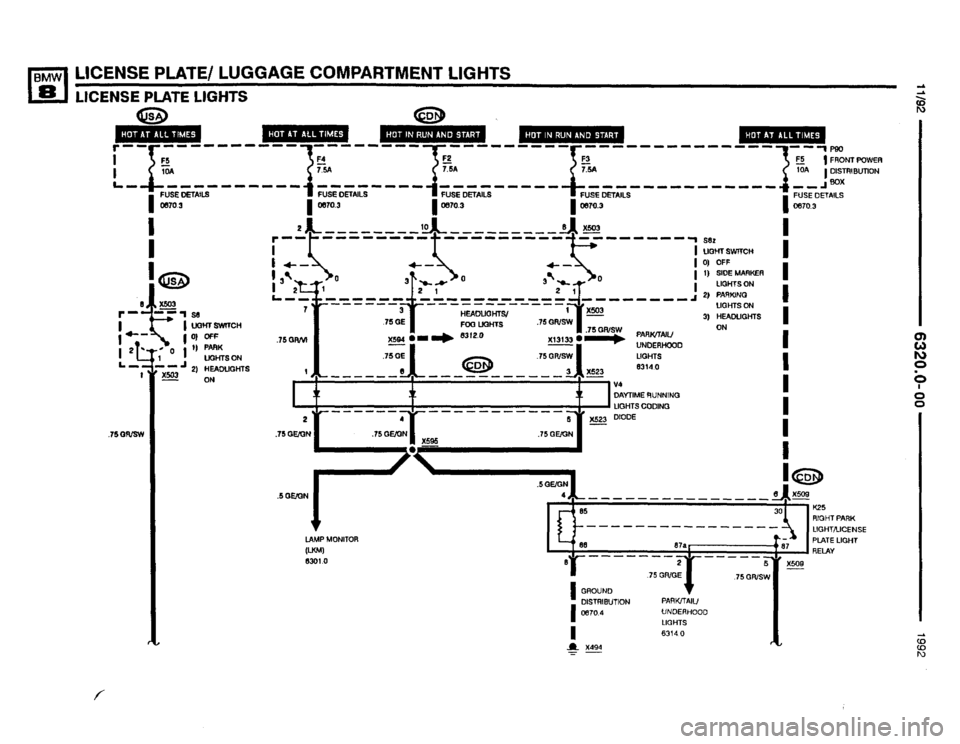 BMW 850i 1992 E31 Electrical Troubleshooting Manual 