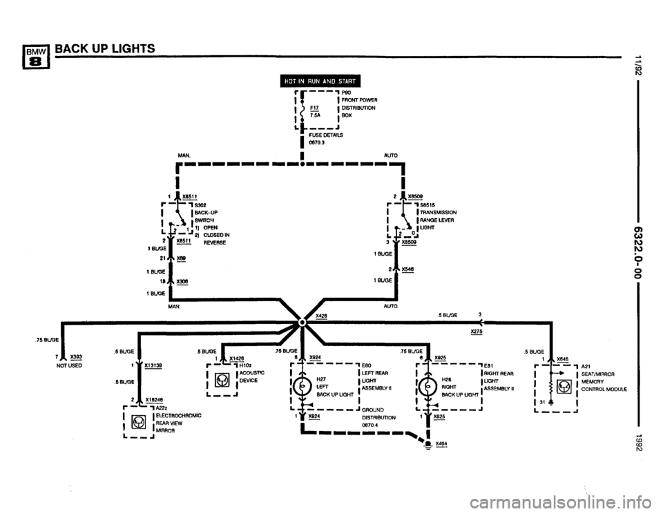 BMW 850i 1992 E31 Electrical Troubleshooting Manual 