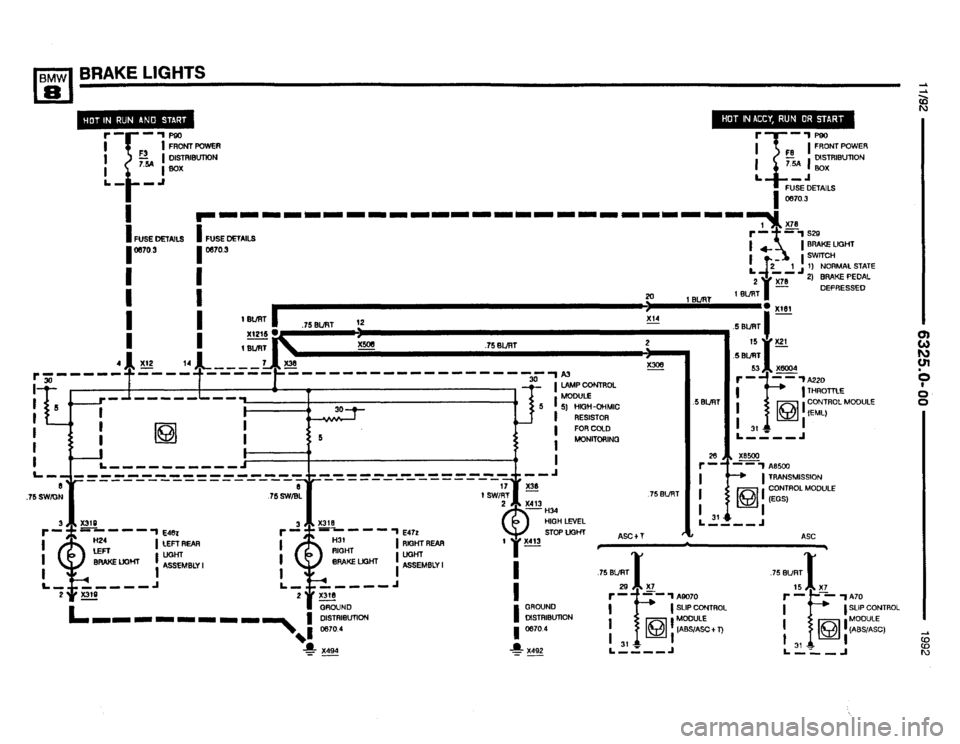 BMW 850i 1992 E31 Electrical Troubleshooting Manual 