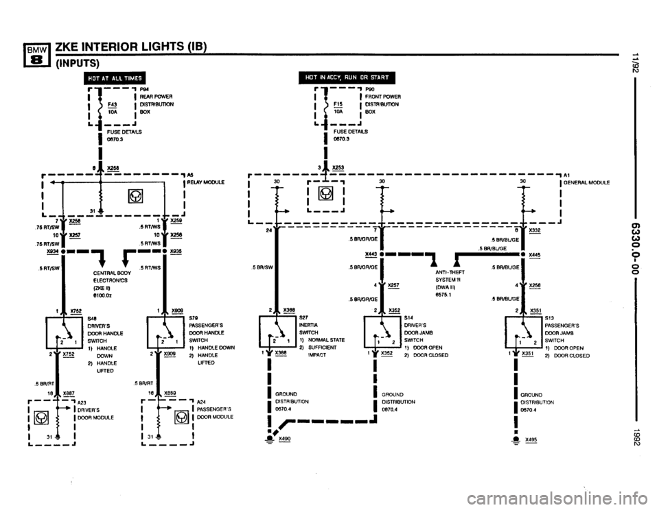 BMW 850i 1992 E31 Electrical Troubleshooting Manual 