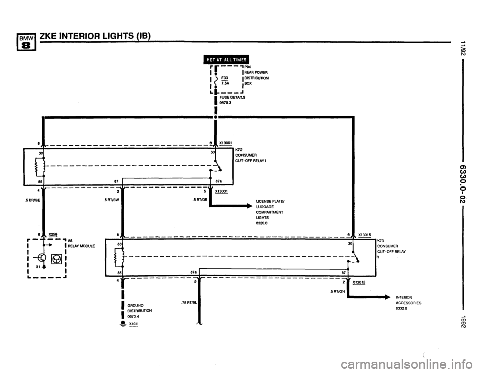 BMW 850i 1992 E31 Electrical Troubleshooting Manual 