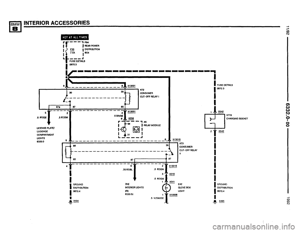 BMW 850i 1992 E31 Electrical Troubleshooting Manual 