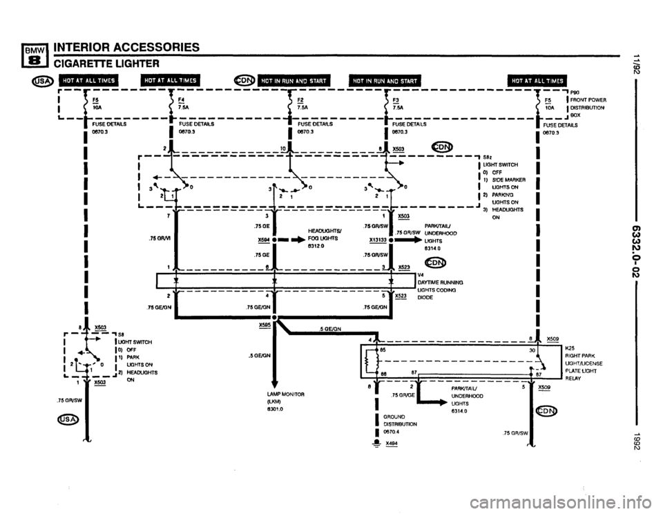 BMW 850i 1992 E31 Electrical Troubleshooting Manual 