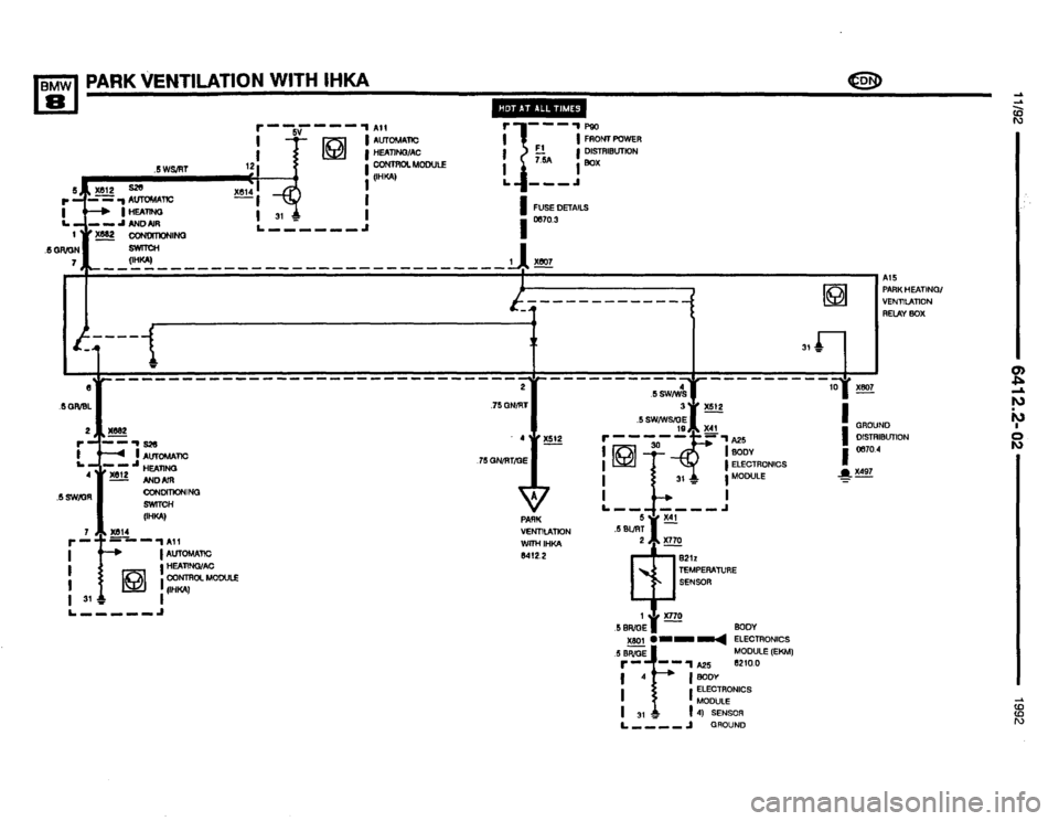 BMW 850i 1992 E31 Electrical Troubleshooting Manual 