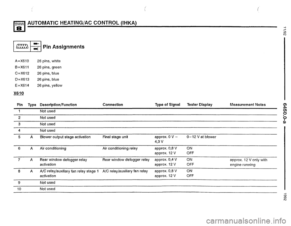 BMW 850i 1992 E31 Electrical Troubleshooting Manual 
