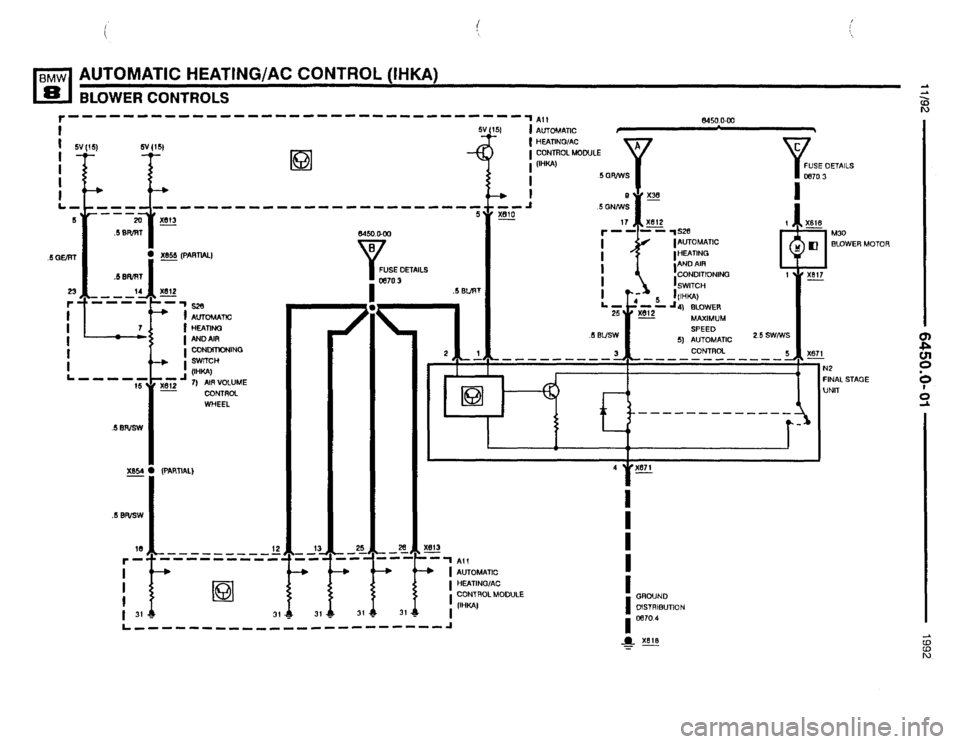 BMW 850i 1992 E31 Electrical Troubleshooting Manual 