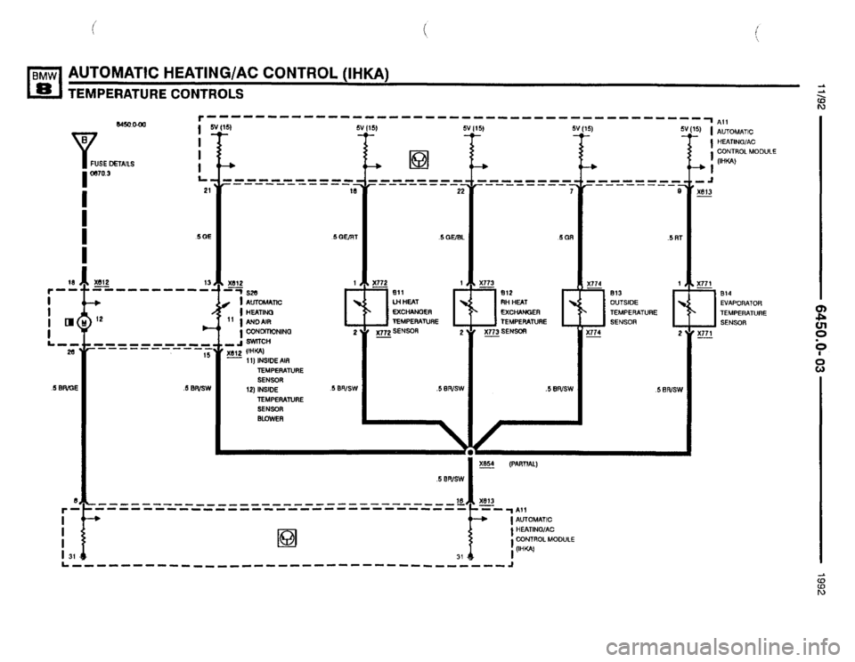 BMW 850i 1992 E31 Electrical Troubleshooting Manual 