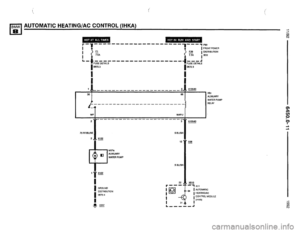 BMW 850i 1992 E31 Electrical Troubleshooting Manual 