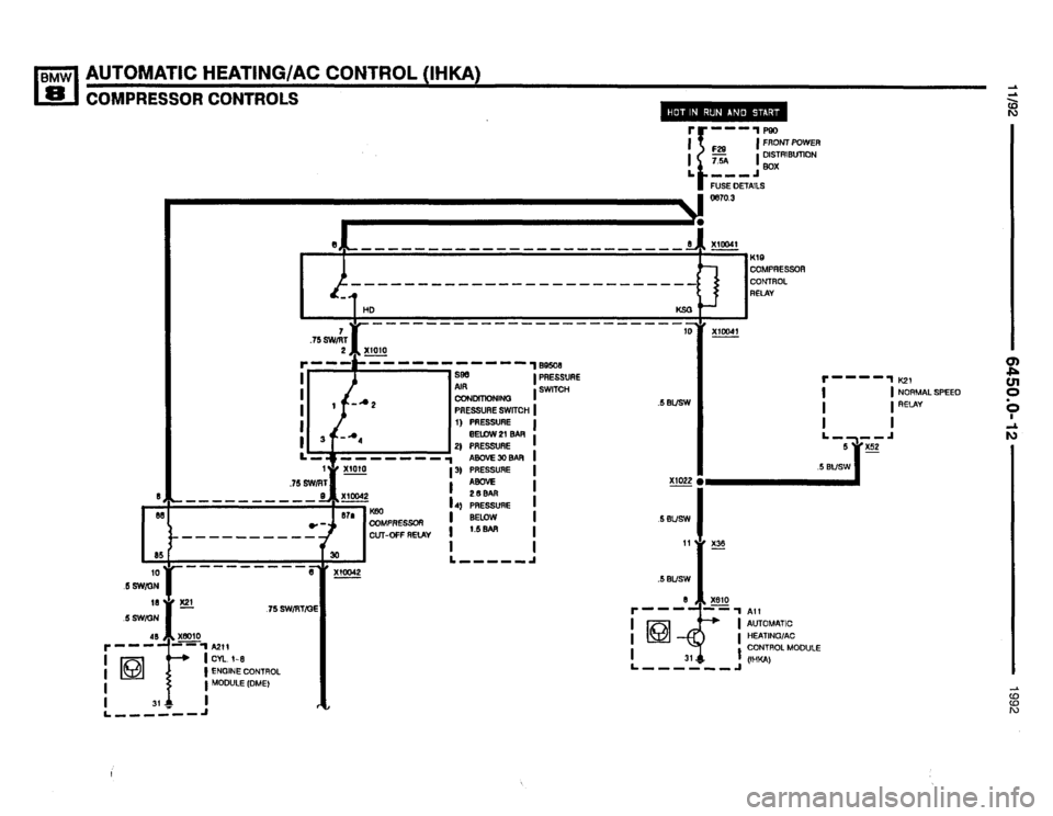 BMW 850i 1992 E31 Electrical Troubleshooting Manual 