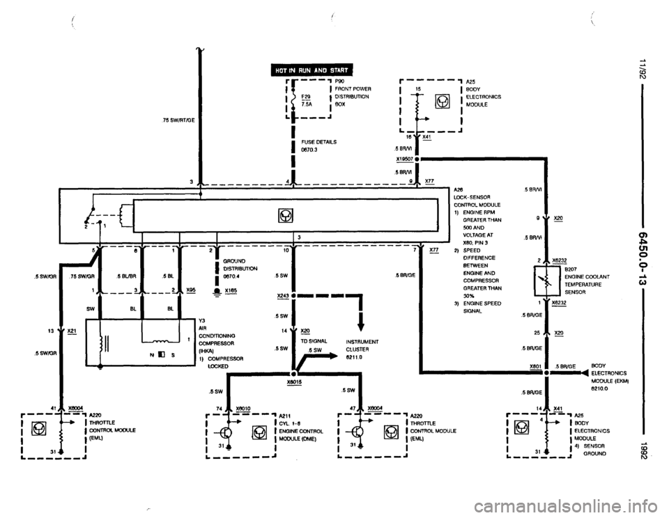 BMW 850i 1992 E31 Electrical Troubleshooting Manual 