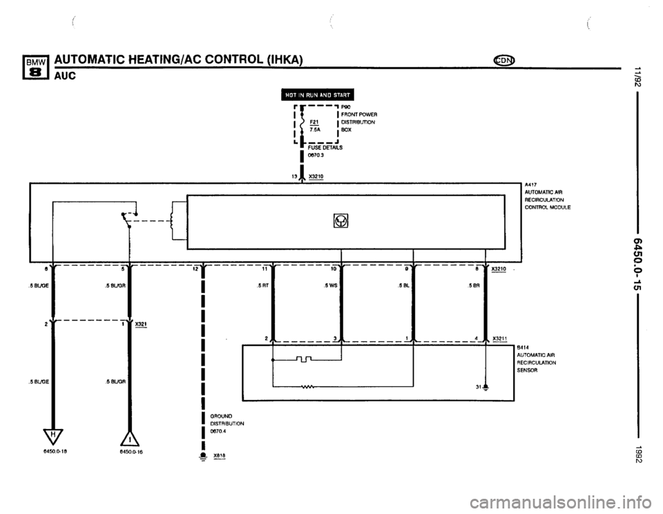 BMW 850i 1992 E31 Electrical Troubleshooting Manual 