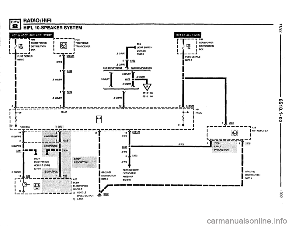 BMW 850i 1992 E31 Electrical Troubleshooting Manual 