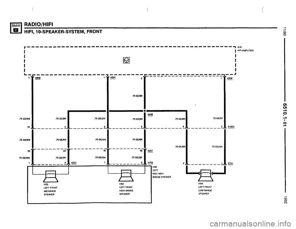 BMW 850i 1992 E31 Electrical Troubleshooting Manual 