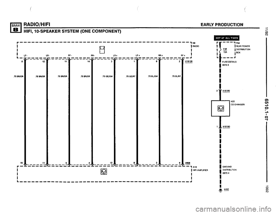 BMW 850i 1992 E31 Electrical Troubleshooting Manual 
