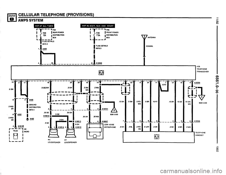 BMW 850i 1992 E31 Electrical Troubleshooting Manual 