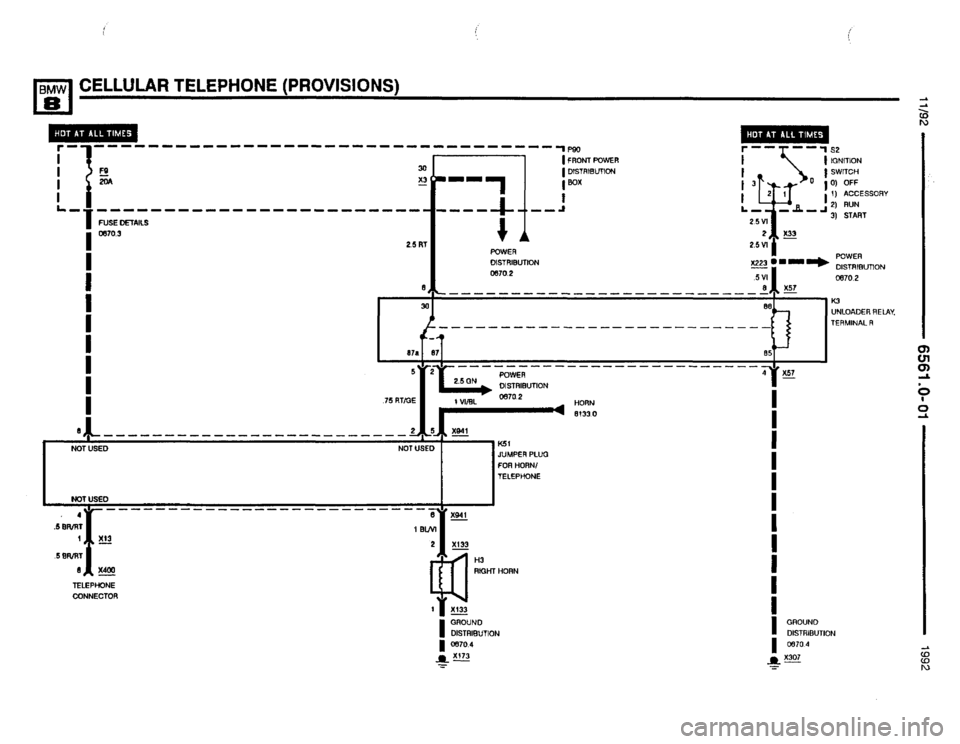 BMW 850i 1992 E31 Electrical Troubleshooting Manual 