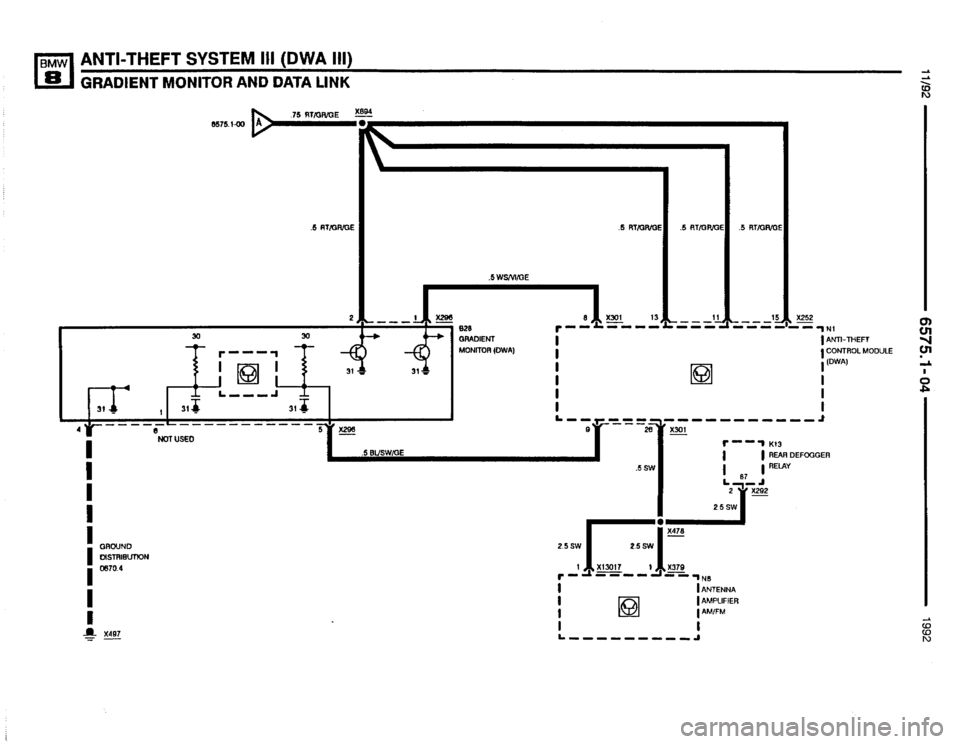 BMW 850i 1992 E31 Electrical Troubleshooting Manual 