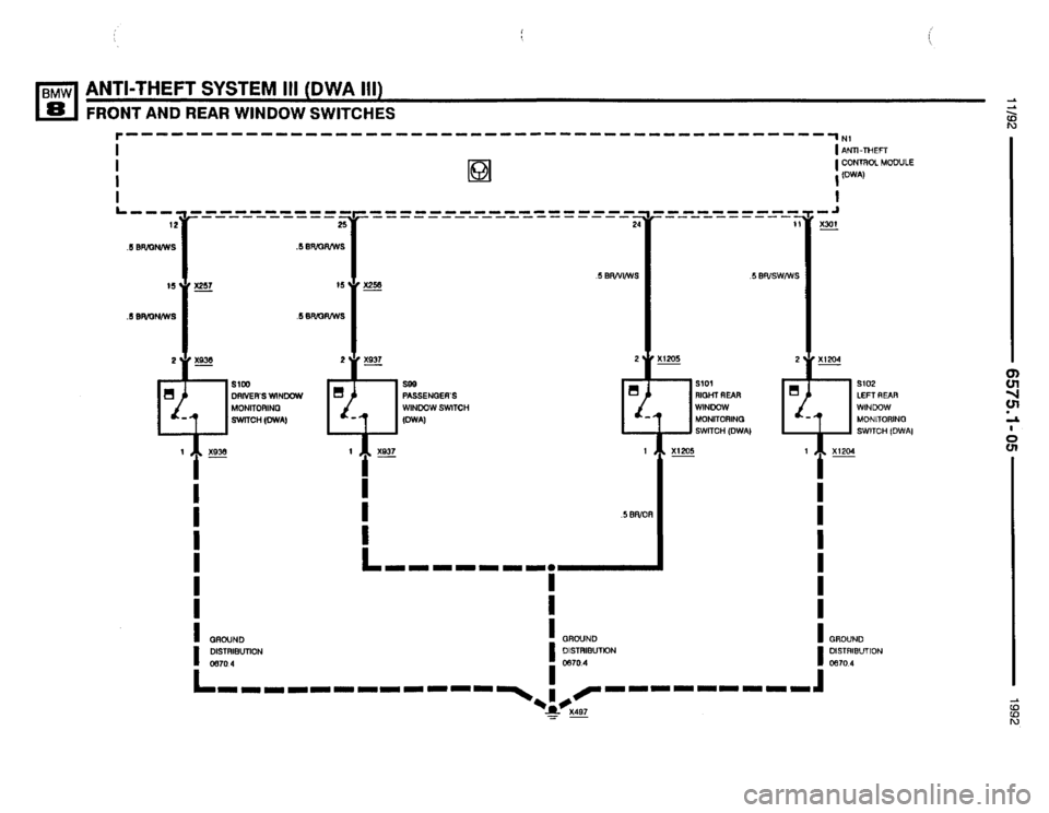 BMW 850i 1992 E31 Electrical Troubleshooting Manual 