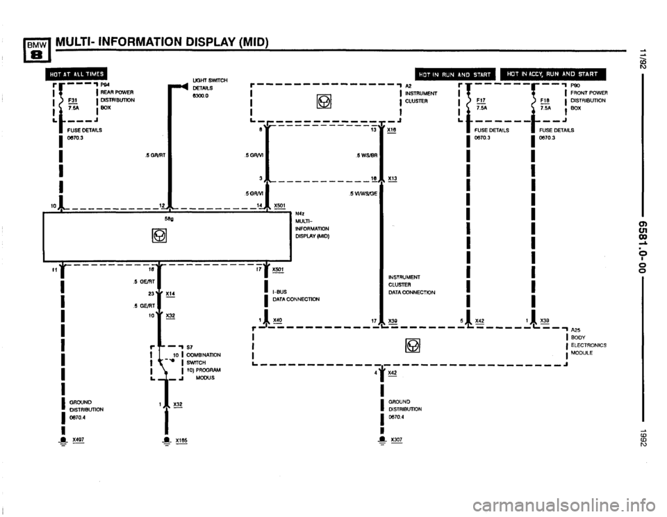 BMW 850i 1992 E31 Electrical Troubleshooting Manual 