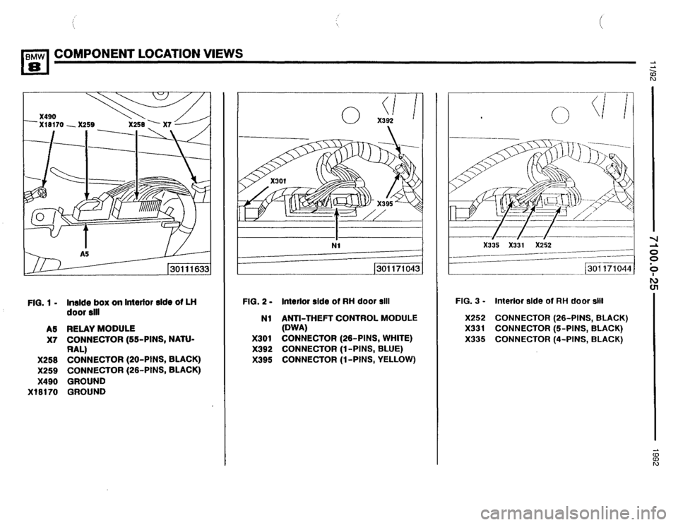 BMW 850i 1992 E31 Electrical Troubleshooting Manual 