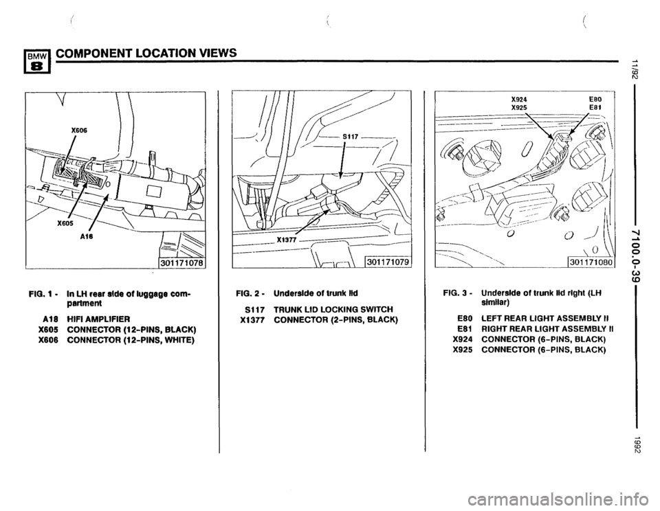 BMW 850i 1992 E31 Electrical Troubleshooting Manual 
