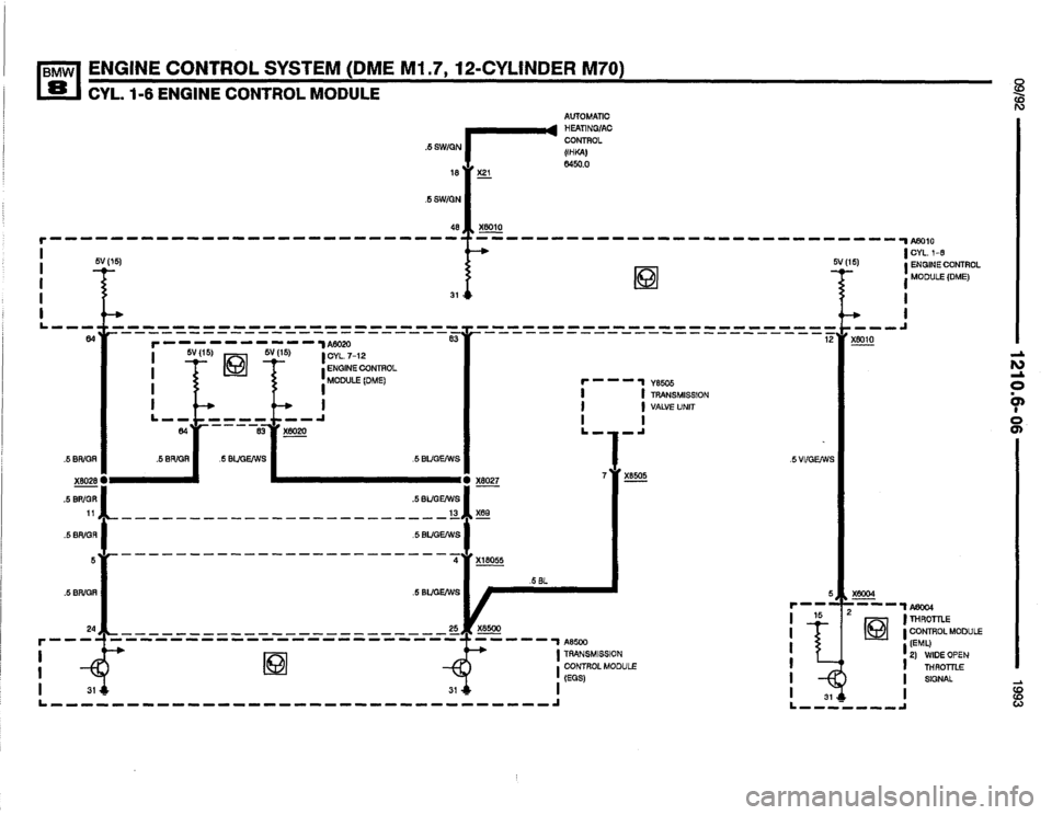 BMW 850i 1993 E31 Electrical Troubleshooting Manual 