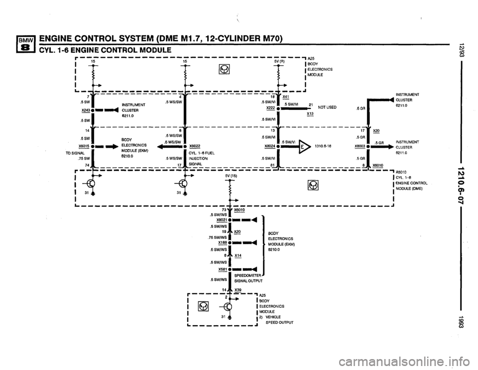 BMW 850i 1993 E31 Electrical Troubleshooting Manual 