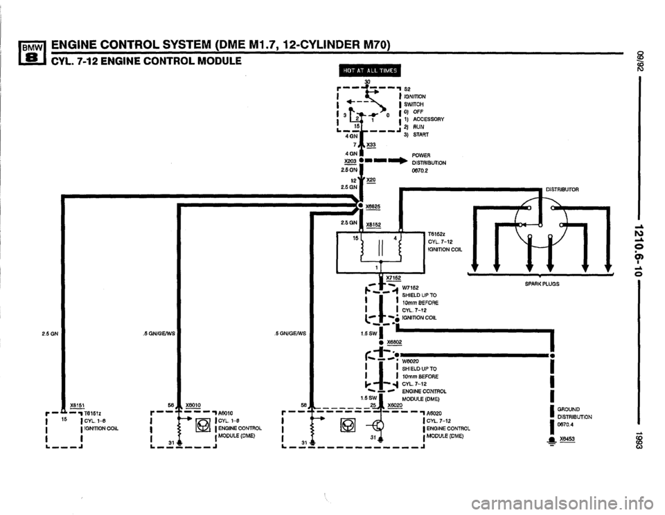 BMW 850i 1993 E31 Electrical Troubleshooting Manual 