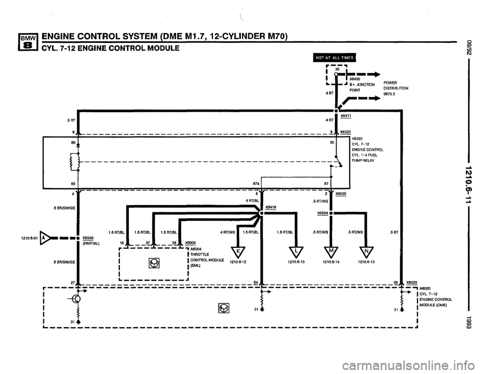 BMW 850i 1993 E31 Electrical Troubleshooting Manual 