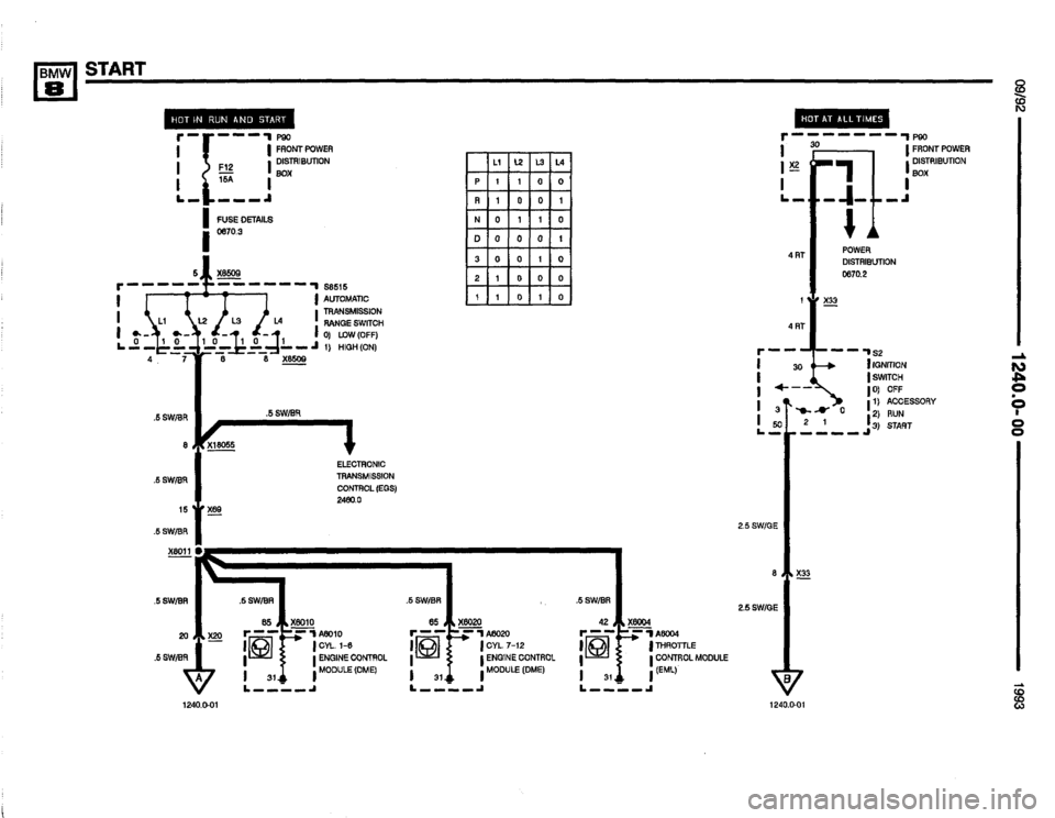 BMW 850i 1993 E31 Electrical Troubleshooting Manual 