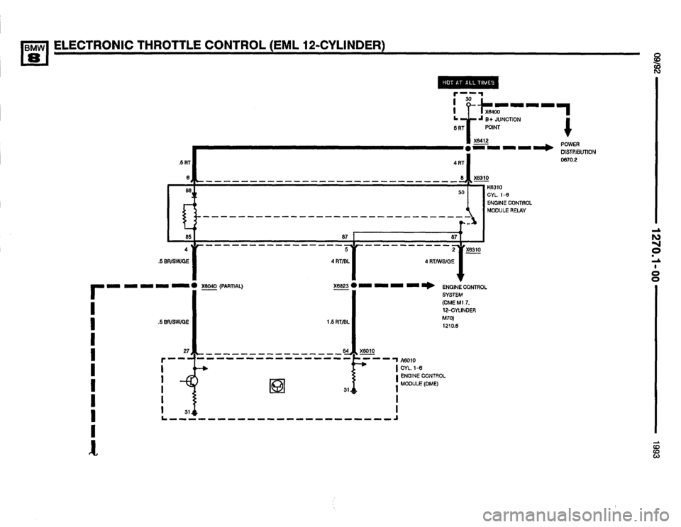 BMW 850i 1993 E31 Electrical Troubleshooting Manual 
