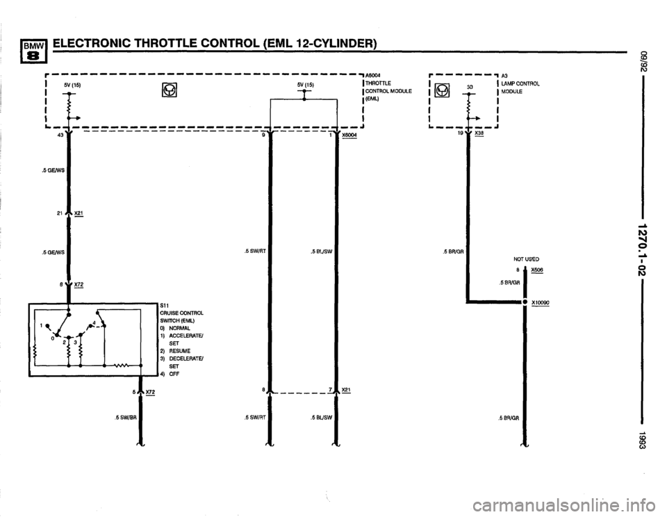 BMW 850i 1993 E31 Electrical Troubleshooting Manual 