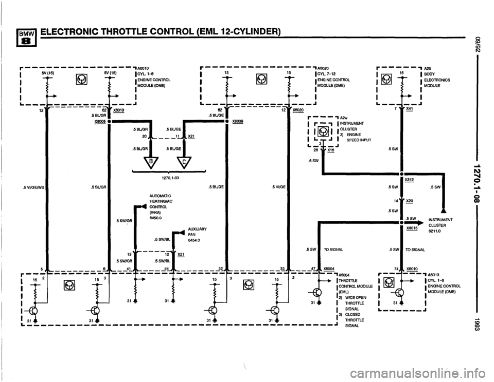 BMW 850i 1993 E31 Electrical Troubleshooting Manual 