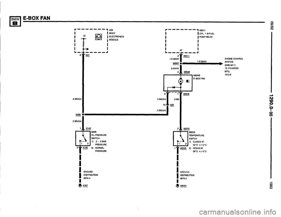 BMW 850i 1993 E31 Electrical Troubleshooting Manual 