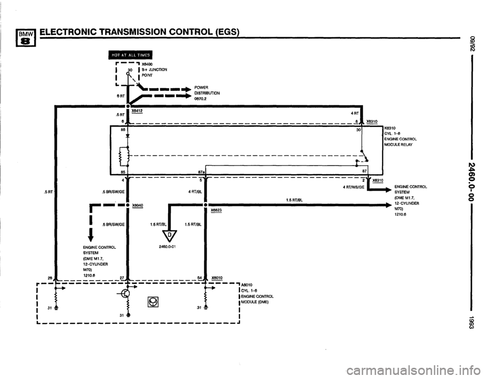 BMW 850i 1993 E31 Electrical Troubleshooting Manual 