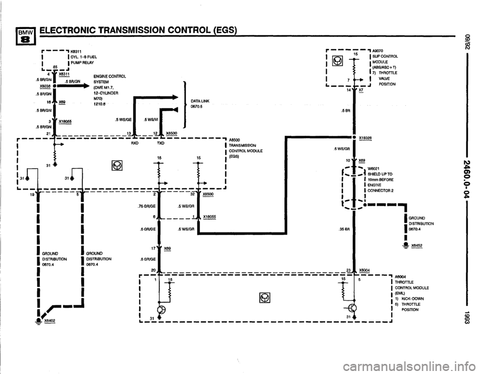 BMW 850i 1993 E31 Electrical Troubleshooting Manual 