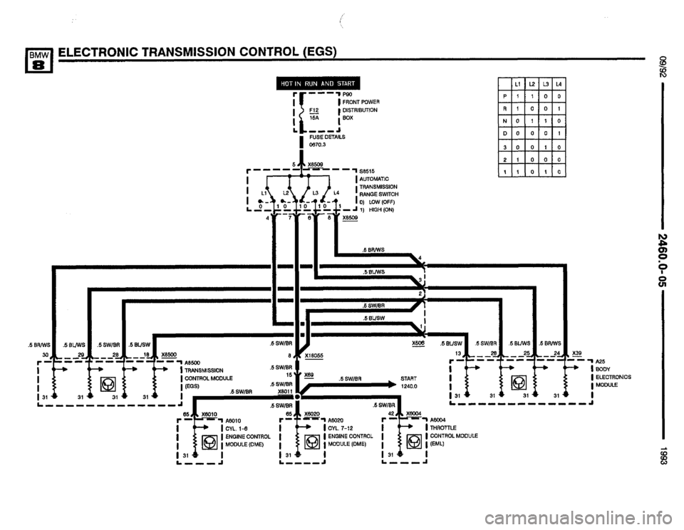 BMW 850i 1993 E31 Electrical Troubleshooting Manual 