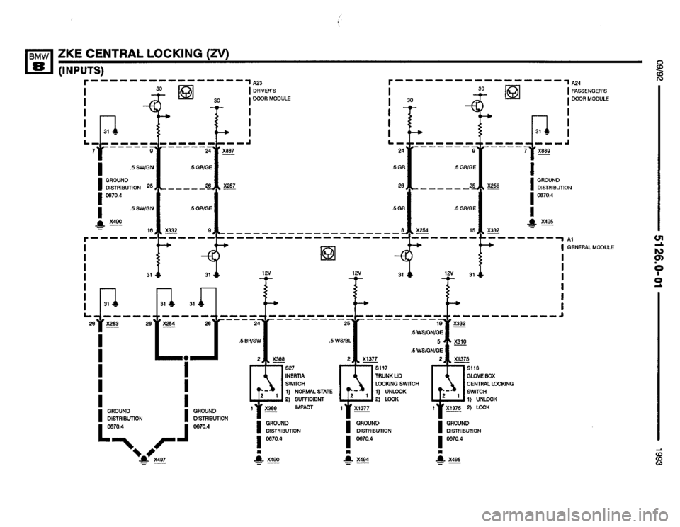 BMW 850i 1993 E31 Electrical Troubleshooting Manual 