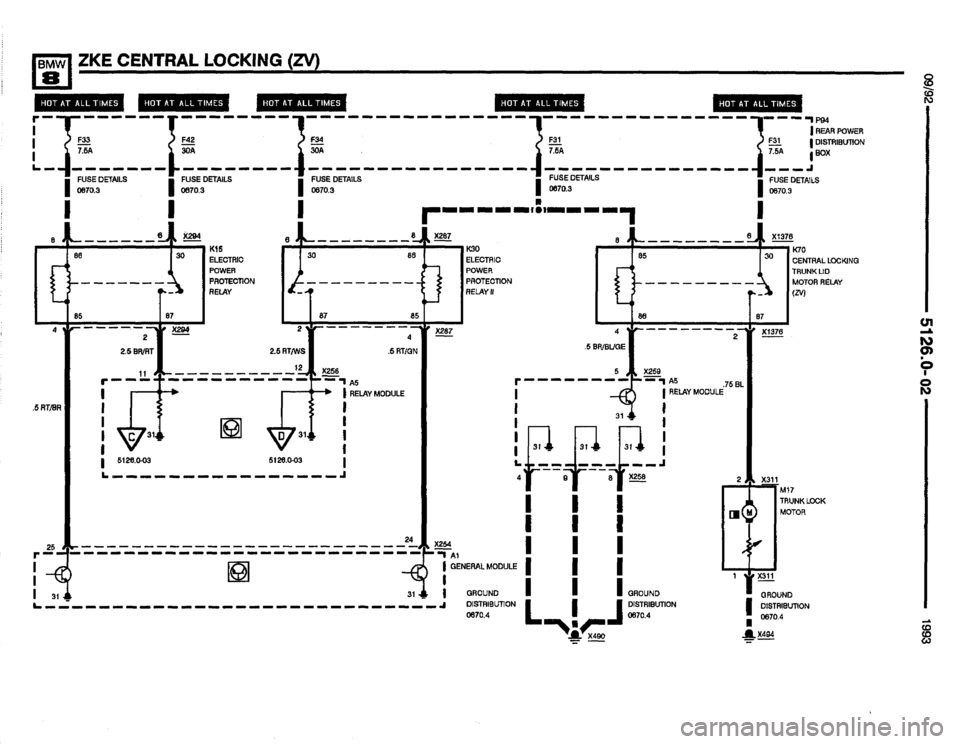 BMW 850i 1993 E31 Electrical Troubleshooting Manual 