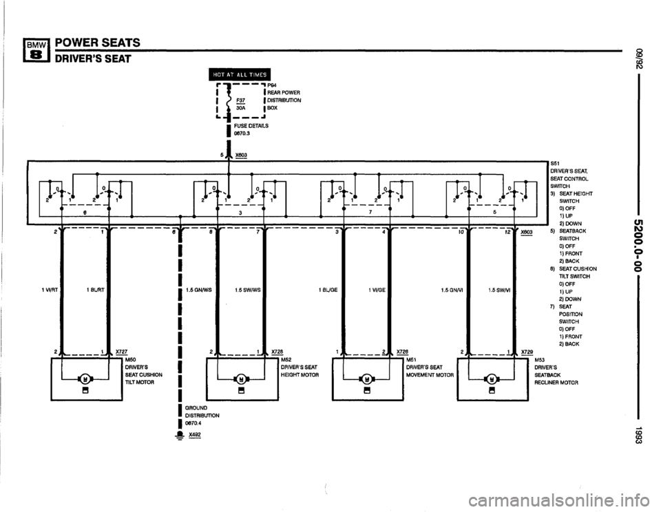 BMW 850i 1993 E31 Electrical Troubleshooting Manual 