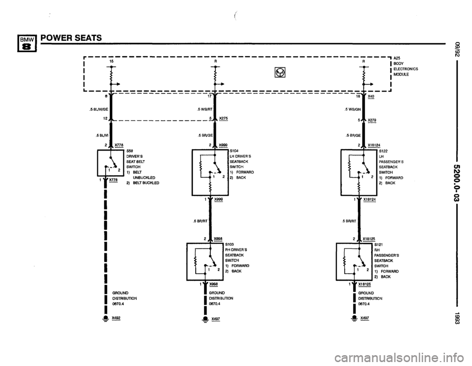BMW 850i 1993 E31 Electrical Troubleshooting Manual 