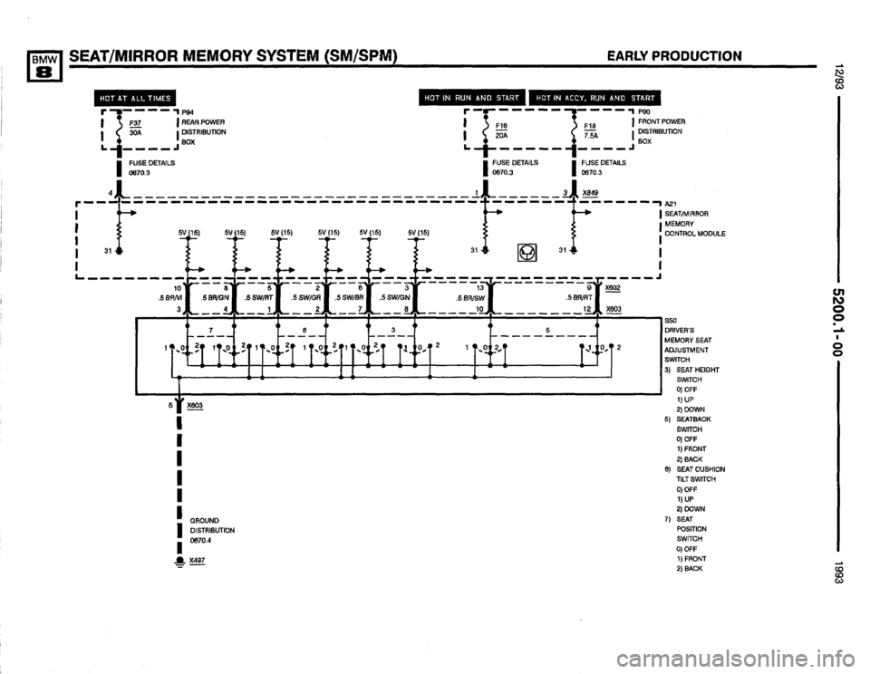 BMW 850i 1993 E31 Electrical Troubleshooting Manual 