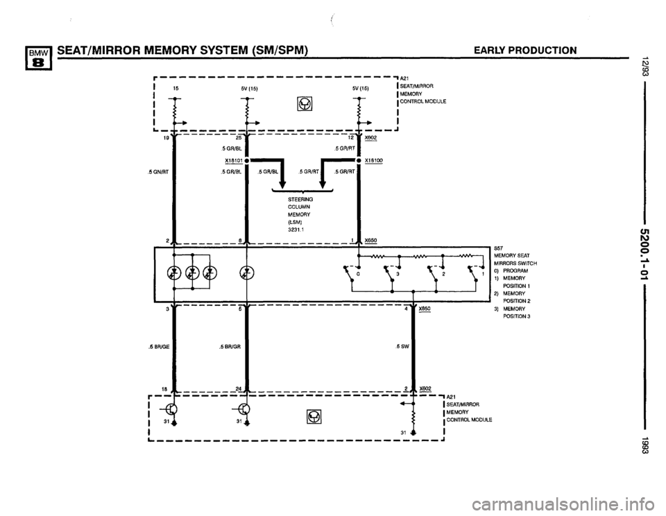 BMW 850i 1993 E31 Electrical Troubleshooting Manual 