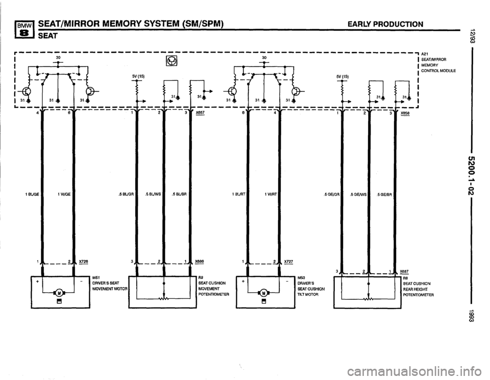 BMW 850i 1993 E31 Electrical Troubleshooting Manual 