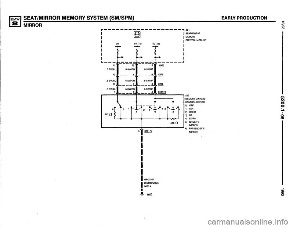 BMW 850i 1993 E31 Electrical Troubleshooting Manual 
