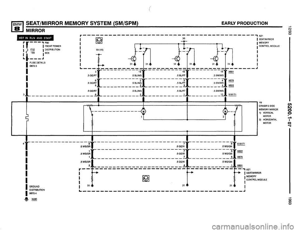 BMW 850i 1993 E31 Electrical Troubleshooting Manual 