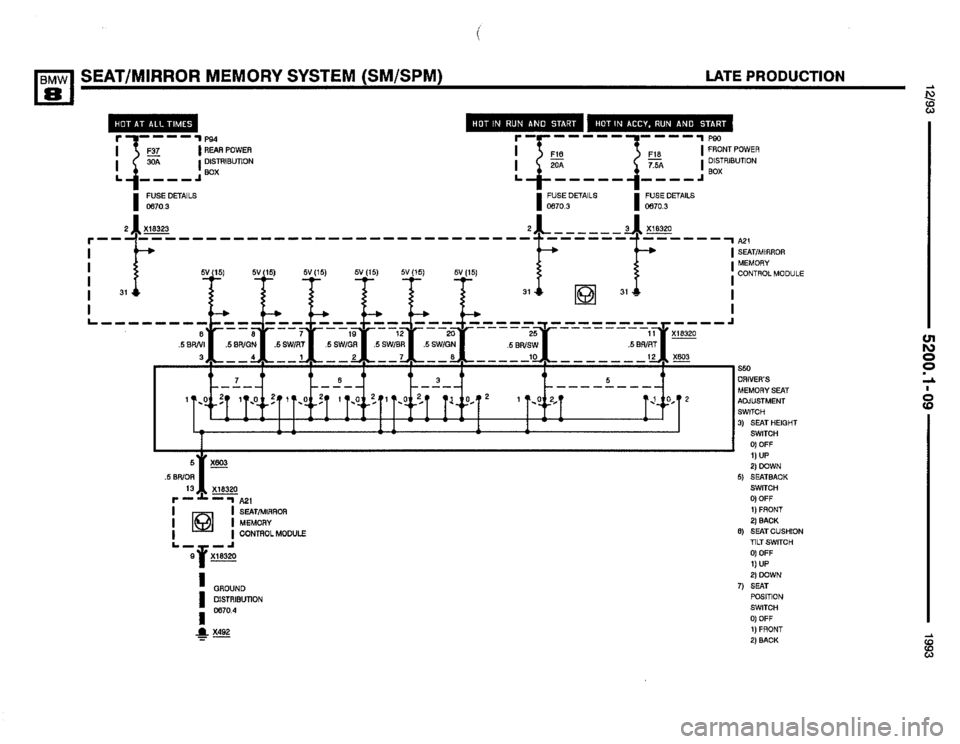 BMW 850i 1993 E31 Electrical Troubleshooting Manual 