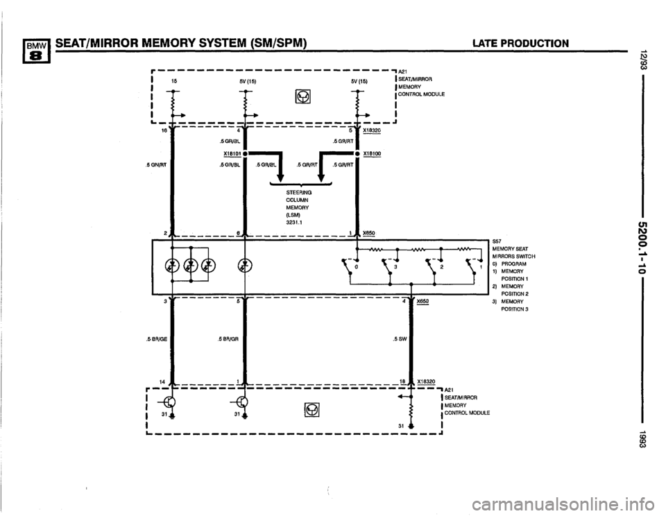 BMW 850i 1993 E31 Electrical Troubleshooting Manual 